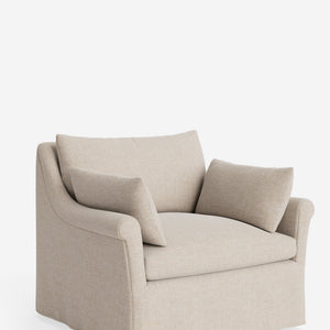 Portola Rolled Arm Slipcover Chair