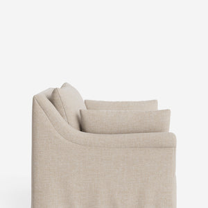 Portola Rolled Arm Slipcover Chair
