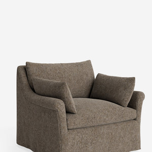 Portola Rolled Arm Slipcover Chair