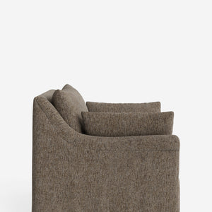 Portola Rolled Arm Slipcover Chair