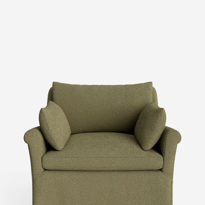 Portola Rolled Arm Slipcover Chair