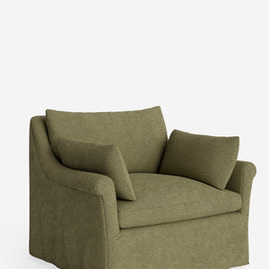 Portola Rolled Arm Slipcover Chair