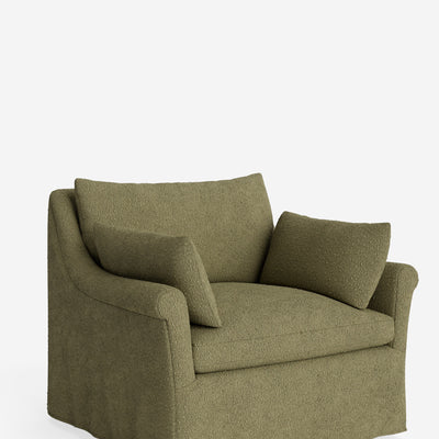 Portola Rolled Arm Slipcover Chair