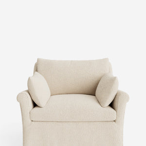Portola Rolled Arm Slipcover Chair