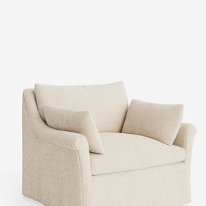 Portola Rolled Arm Slipcover Chair
