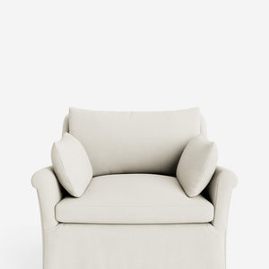 Portola Rolled Arm Slipcover Chair
