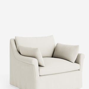 Portola Rolled Arm Slipcover Chair