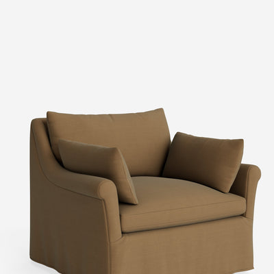 Portola Rolled Arm Slipcover Chair