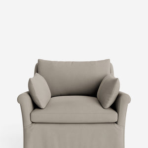 Portola Rolled Arm Slipcover Chair