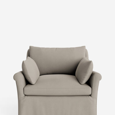 Portola Rolled Arm Slipcover Chair