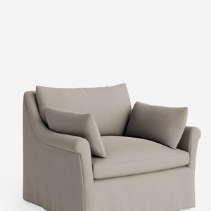 Portola Rolled Arm Slipcover Chair