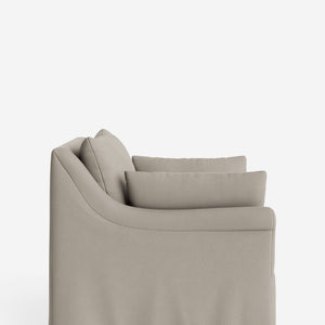 Portola Rolled Arm Slipcover Chair