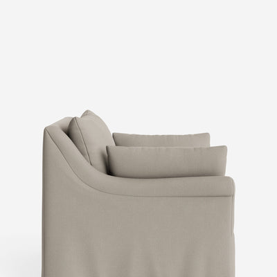 Portola Rolled Arm Slipcover Chair