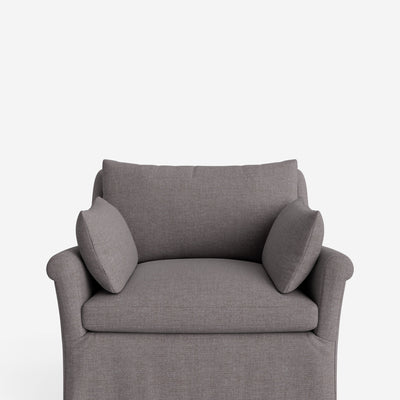 Portola Rolled Arm Slipcover Chair