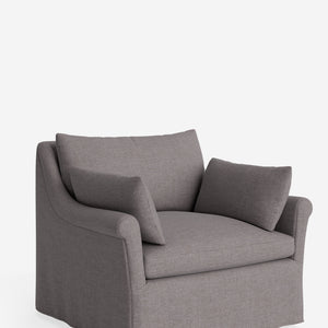 Portola Rolled Arm Slipcover Chair