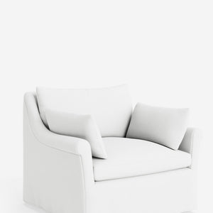 Portola Rolled Arm Slipcover Chair