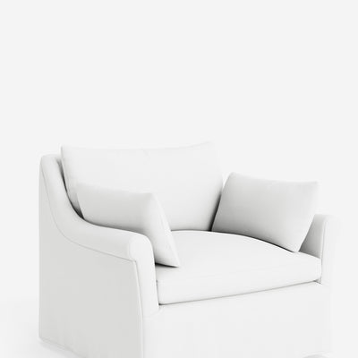 Portola Rolled Arm Slipcover Chair