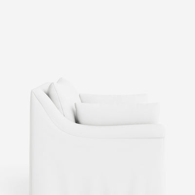 Portola Rolled Arm Slipcover Chair