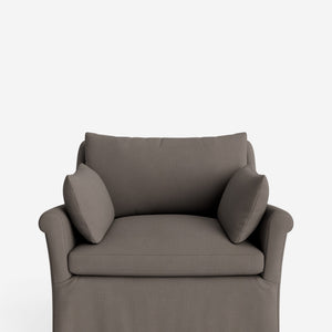 Portola Rolled Arm Slipcover Chair
