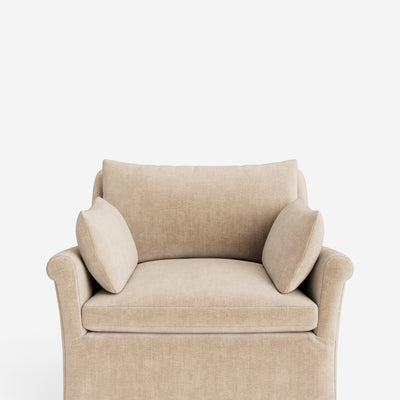 Portola Rolled Arm Slipcover Chair