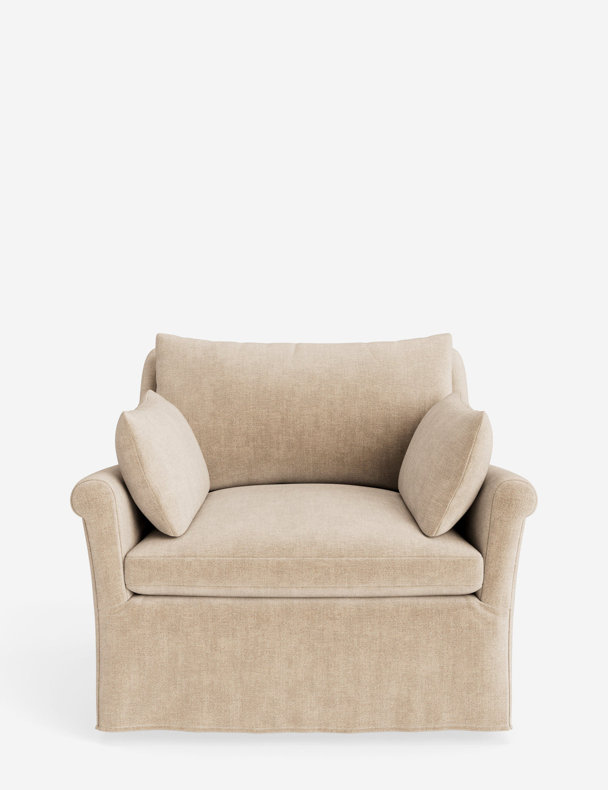 Portola Rolled Arm Slipcover Chair