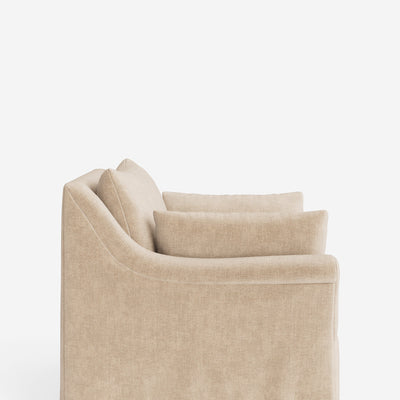 Portola Rolled Arm Slipcover Chair
