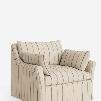Portola Rolled Arm Slipcover Chair