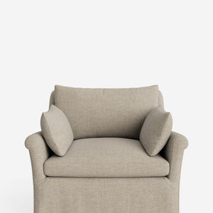 Portola Rolled Arm Slipcover Chair