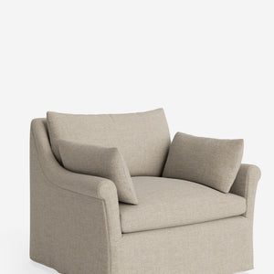 Portola Rolled Arm Slipcover Chair