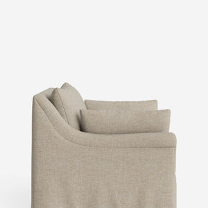 Portola Rolled Arm Slipcover Chair