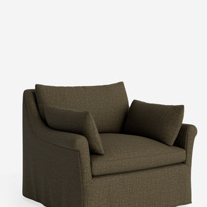 Portola Rolled Arm Slipcover Chair