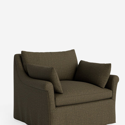Portola Rolled Arm Slipcover Chair