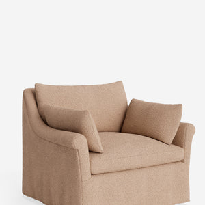 Portola Rolled Arm Slipcover Chair
