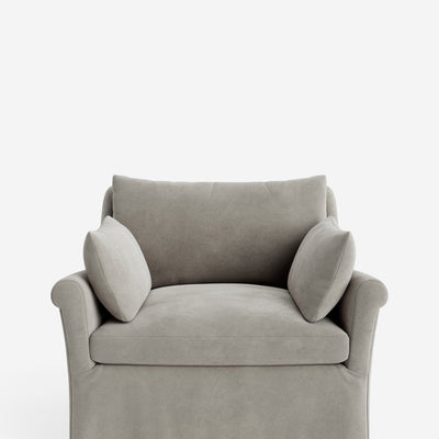 Portola Rolled Arm Slipcover Chair