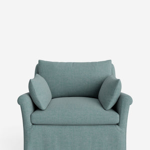 Portola Rolled Arm Slipcover Chair