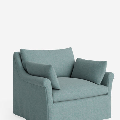 Portola Rolled Arm Slipcover Chair