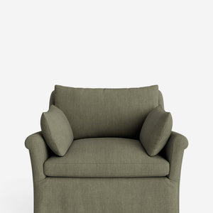 Portola Rolled Arm Slipcover Chair