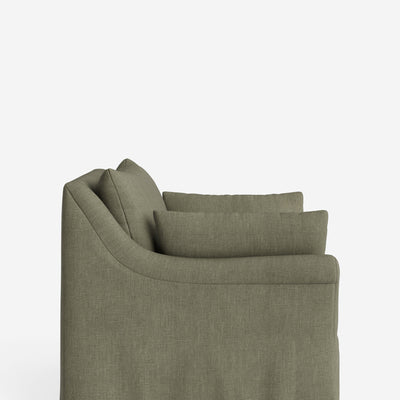 Portola Rolled Arm Slipcover Chair