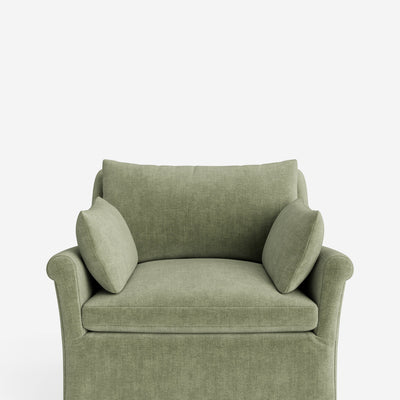 Portola Rolled Arm Slipcover Chair