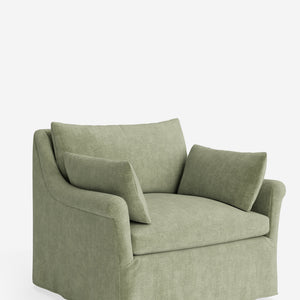 Portola Rolled Arm Slipcover Chair