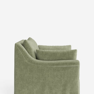 Portola Rolled Arm Slipcover Chair