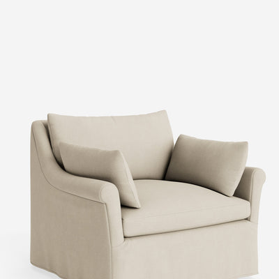 Portola Rolled Arm Slipcover Chair