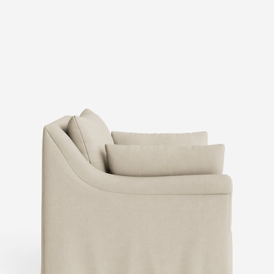 Portola Rolled Arm Slipcover Chair