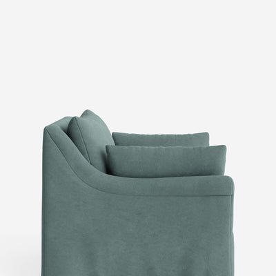 Portola Rolled Arm Slipcover Chair