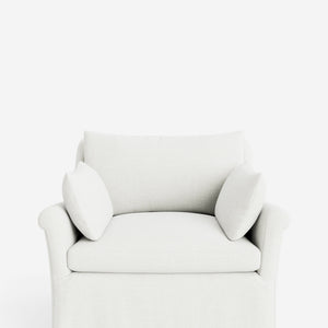 Portola Rolled Arm Slipcover Chair