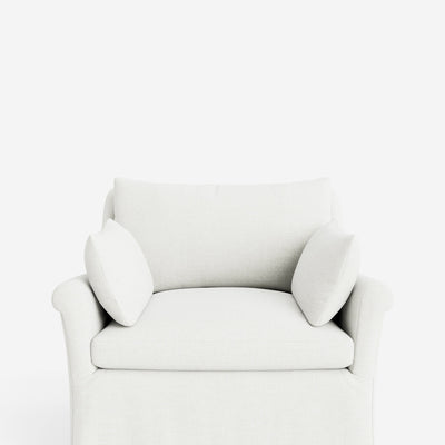 Portola Rolled Arm Slipcover Chair