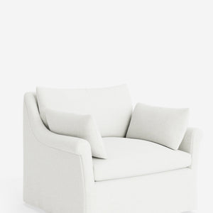 Portola Rolled Arm Slipcover Chair