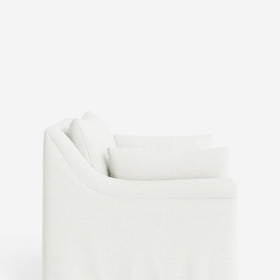 Portola Rolled Arm Slipcover Chair