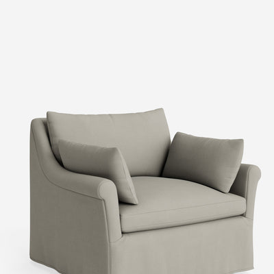 Portola Rolled Arm Slipcover Chair