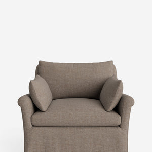 Portola Rolled Arm Slipcover Chair